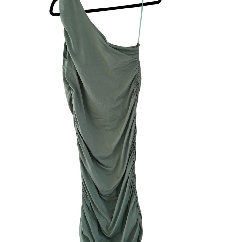 Francesca's Collections Asymmetrical Draped Green Cocktail Dress